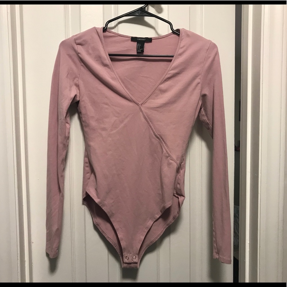 Pink Long Sleeve Body Suit